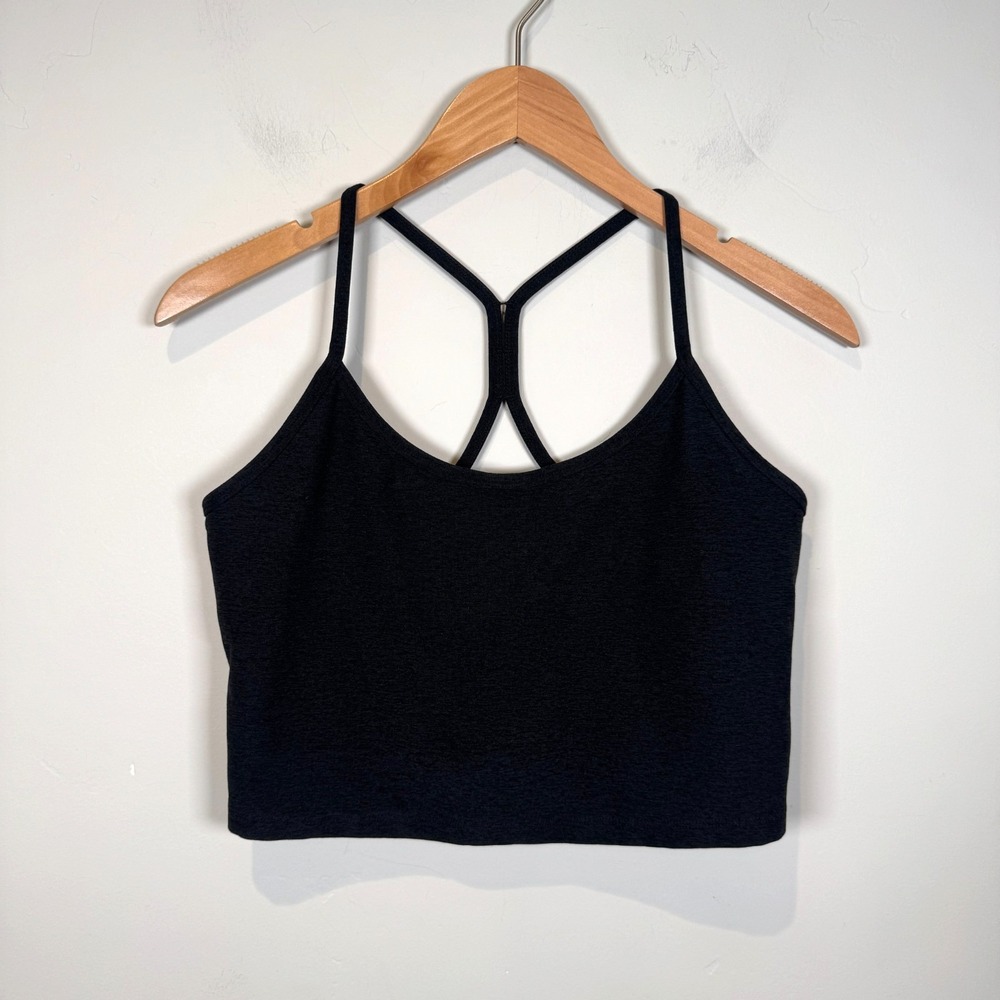 Beyond Yoga Long Line Racerback Tank‎ Gray Grey Sports Bra Womens X-Large Soft